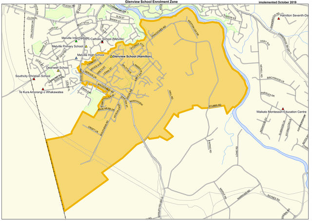 Glenview Enrolment Zone Map